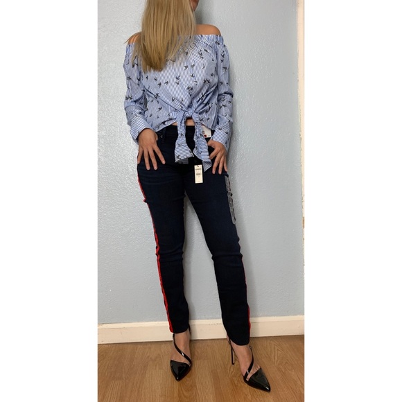 Express red stripe jeans - Picture 3 of 5